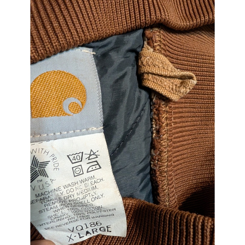 Carhartt VQ186 Arctic Quilt Lined Duck Vest Brown Mens XL Made in USA Vintage - Picture 3 of 7